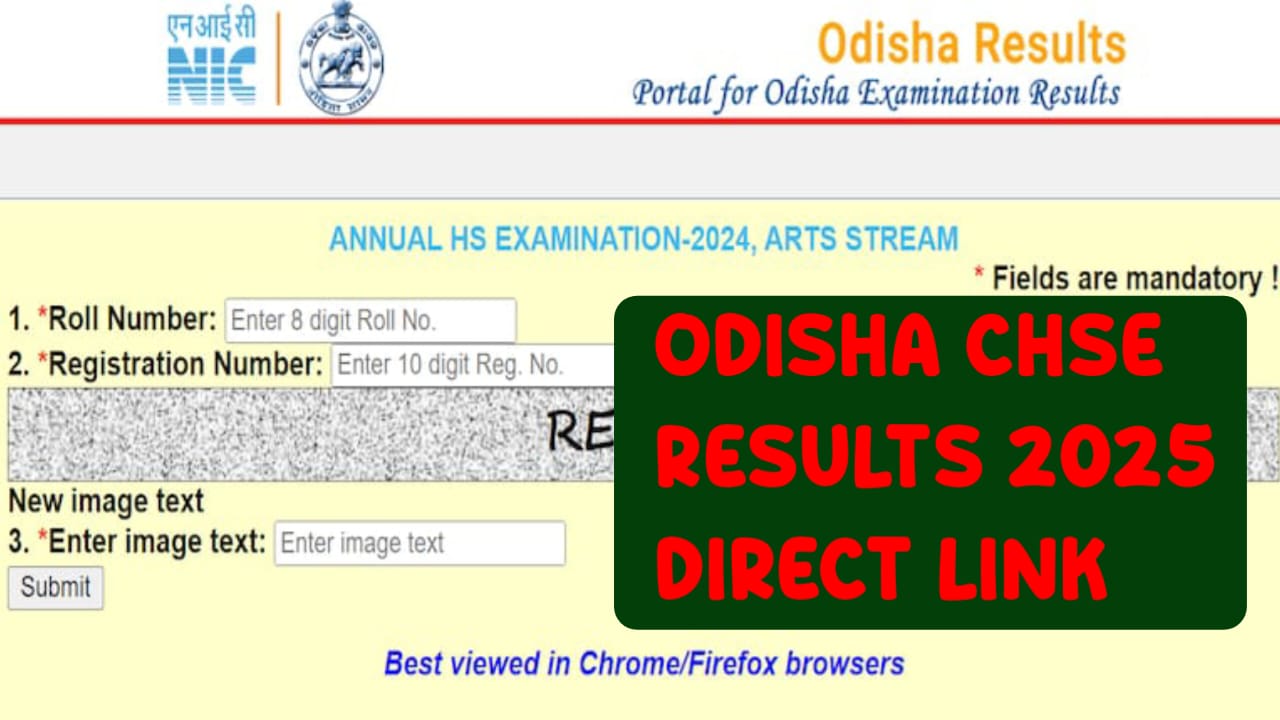 CHSE Odisha 12th Result Direct Link 2025 – Marksheet Download @ chseodisha.nic.in